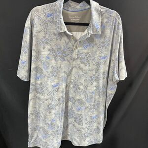 Tommy Bahama Islandzone Mens Pullover Polo Shirt XXL Gray